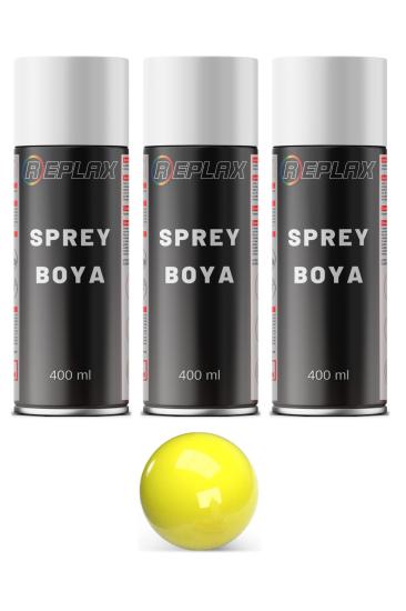 3 Adet Ral 1018 Çinko Açık Sarı Sprey Boya 400 ml