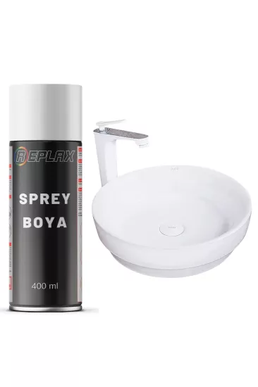 Parlak Beyaz Mutfak Banyo Lavabo Evye Sprey Boyası Suya Dayanıklı 400 Ml.