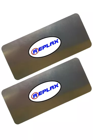 REPLAX Rötuş Çeliği 4cmx9cm. Paslanmaz 2 Adet