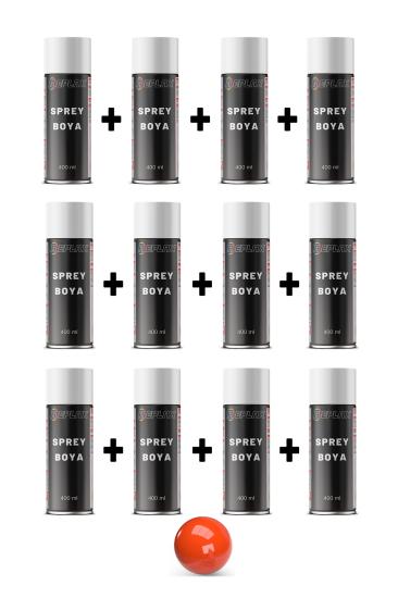 12 Adet Ral 2004 Turuncu Sprey Boya 400 ml