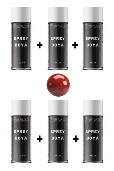 6 Adet Ral 3002 Karmen Kırmızı Sprey Boya 400 ml