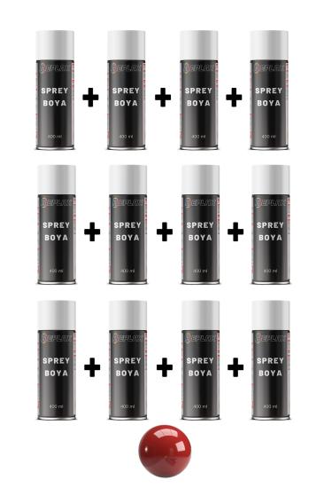 12 Adet Ral 3002 Karmen Kırmızı Sprey Boya 400 ml