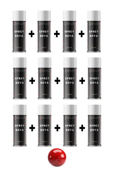 12 Adet Ral 3020 Trafik Kırmızı Sprey Boya 400 ml