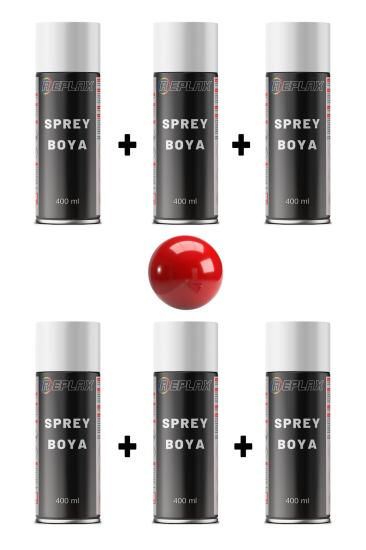 6 Adet Ral 3020 Trafik Kırmızı Sprey Boya 400 ml