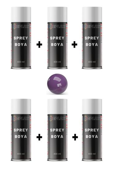 6 Adet Ral 4005 Leylak Mor Sprey Boya 400 ml