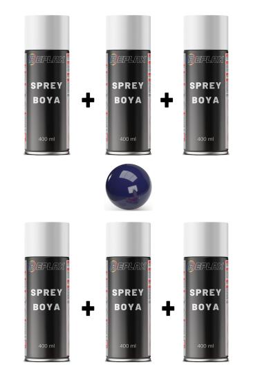 6 Adet Ral 5002 Lacivert Sprey Boya 400 ml