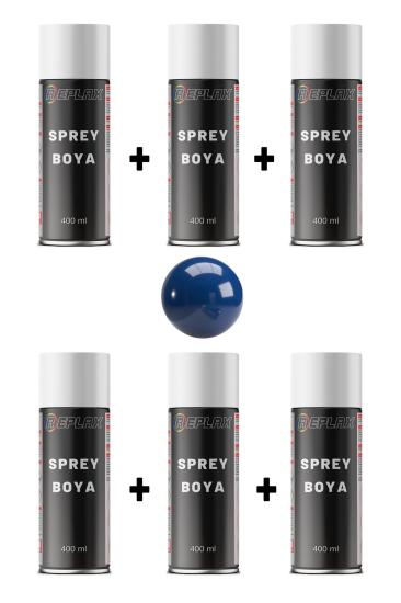 6 Adet Ral 5017 Trafik Mavi Sprey Boya 400 ml