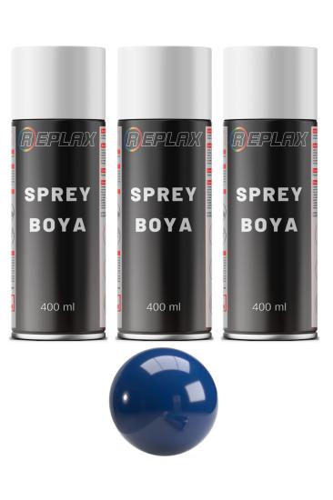 3 Adet Ral 5017 Trafik Mavi Sprey Boya 400 ml