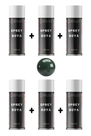 6 Adet Ral 6005 Yosun Yeşil Sprey Boya 400 ml