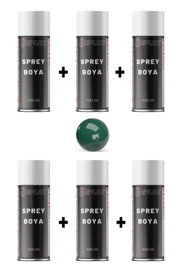 6 Adet Ral 6016 Türk Yeşili Sprey Boya 400 ml