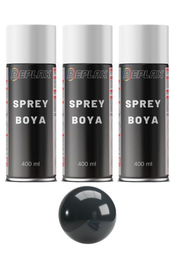 3 Adet Ral 7016 Mat Antrasit Gri Sprey Boya 400 ml