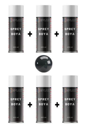 6 Adet Ral 7016 Antrasit Gri Sprey Boya 400 ml