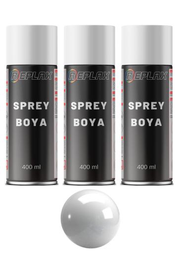 3 Adet Ral 7035 Açık Gri Sprey Boya 400 ml