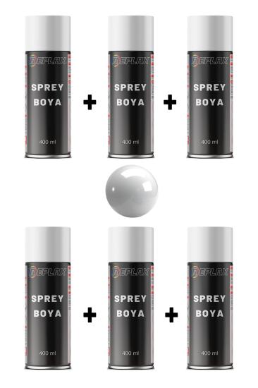 6 Adet Ral 7035 Açık Gri Sprey Boya 400 ml
