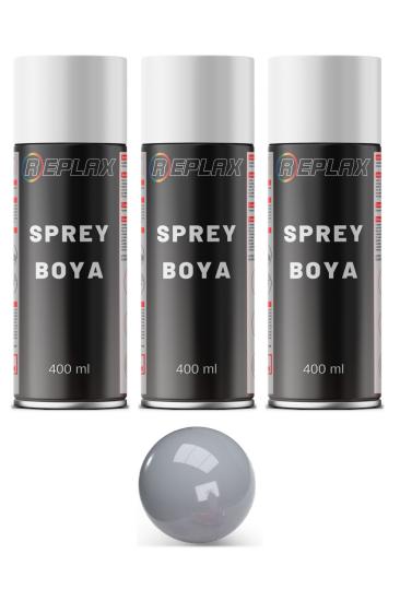 3 Adet Ral 7040 Beton Gri Sprey Boya 400 ml