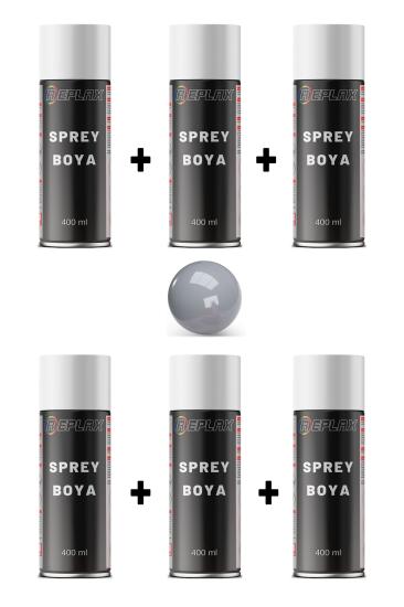 6 Adet Ral 7040 Beton Gri Sprey Boya 400 ml