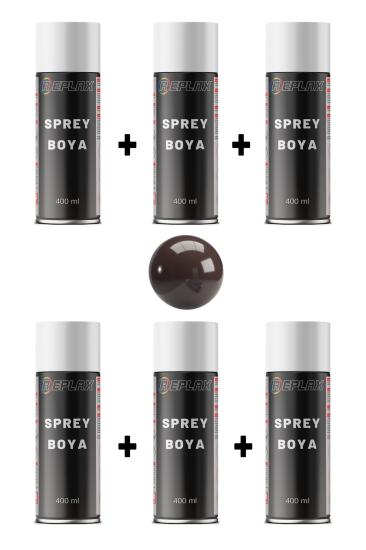 6 Adet Ral 8017 Çikolata Kahverengi Sprey Boya 400 ml