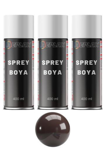 3 Adet Ral 8017 Çikolata Kahverengi Sprey Boya 400 ml