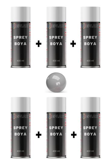 6 Adet Ral 8802 Gümüş Sprey Boya 400 Ml