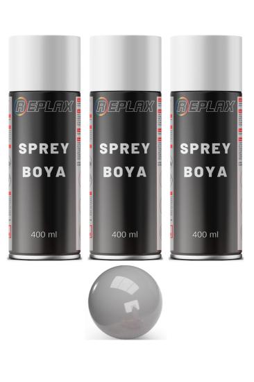 3 Adet Ral 9006 Metalik Gri Sprey Boya 400 Ml