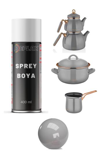Gri Isıya Dayanıklı 500° Sprey Boya 400 Ml.