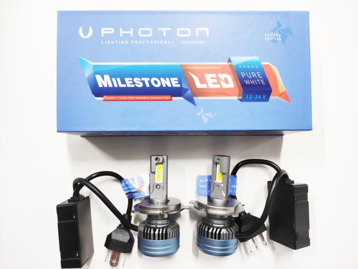 Photon Milestone H4  uyumlu Katana 12V-24V Led Xenon Beyaz 14000 Lümen