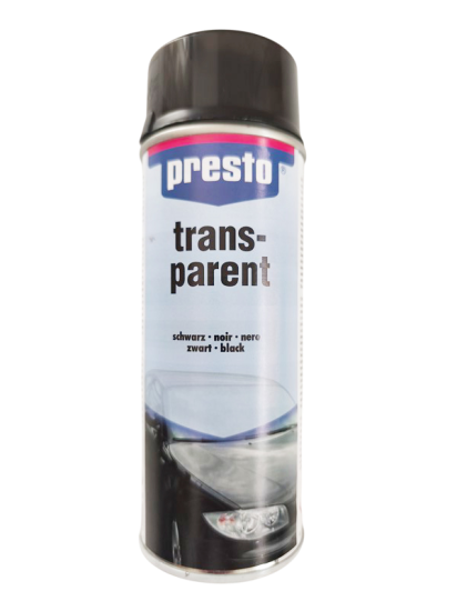Presto Sprey Far Stop Boyası Siyah Transparan Boya 400 Ml.