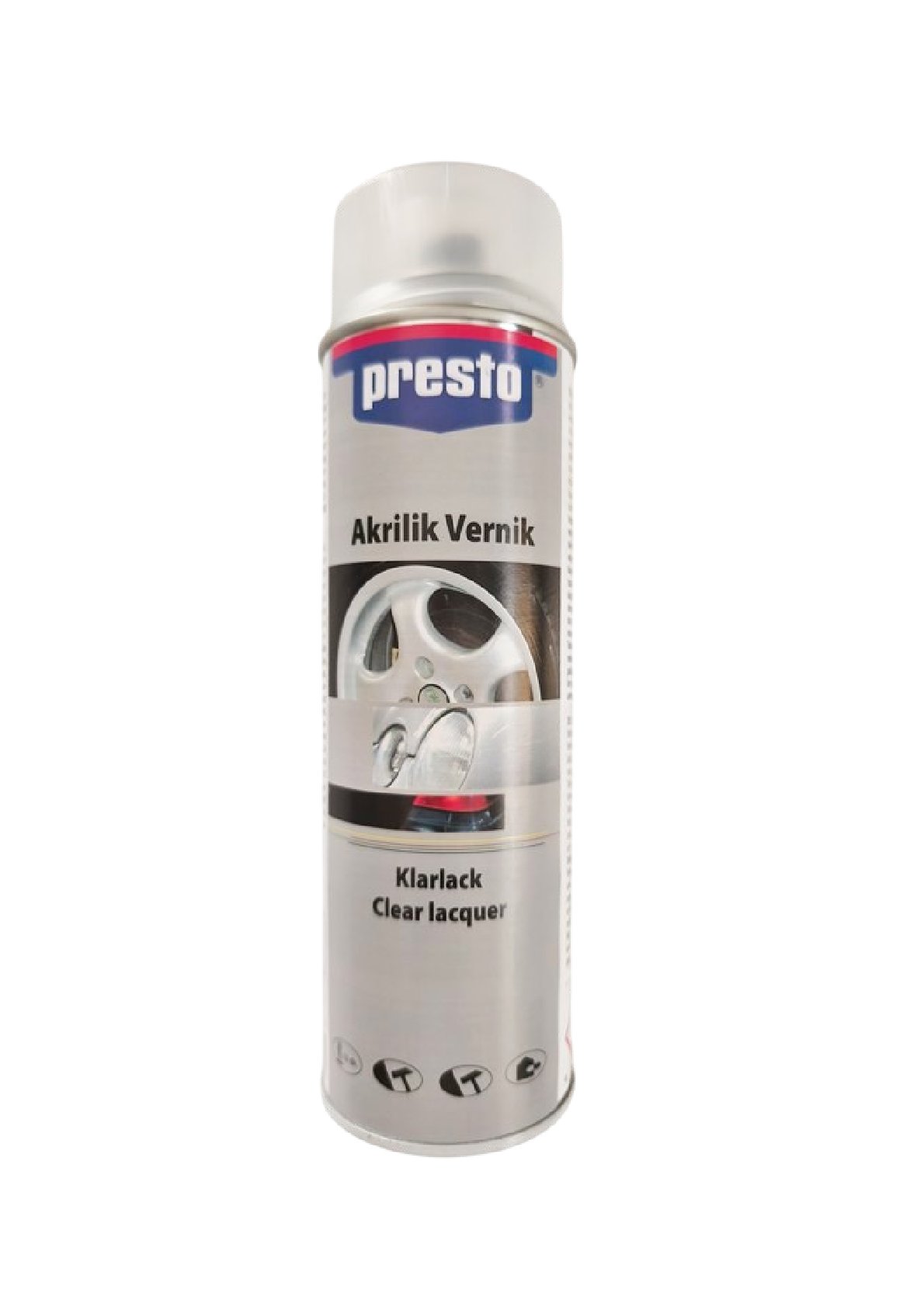 Presto Parlak Şeffaf Sprey Akrilik Vernik 500 Ml.